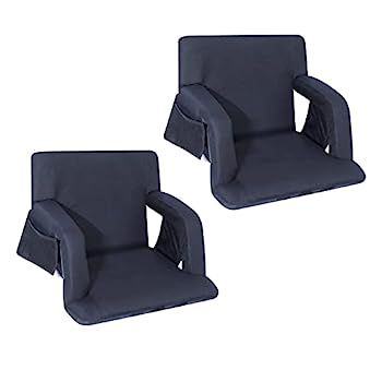 【中古】【輸入品・未使用】WGOS スタジアムシート 5段階リクライニング 観覧席チェア パッド入りアームレスト付き サイドポケット 防水厚手クッション ファスナー付きバッ