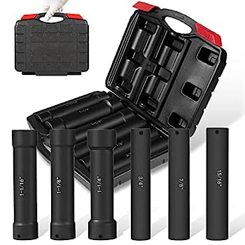 【中古】【輸入品・未使用】拡張長さインパクトソケットセット 高耐久ケース付 ソケット3/4インチ 7/8インチ 15/16インチ 1-1/16インチ 1-1/8インチ 1-1/4インチ