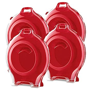 【中古】【輸入品・未使用】Sterilite クリア蓋 積み重ね可能 入れ子収納 クリスマス ホリデー リースボックス ハンドル 足 ラッチ付き 最大24インチのリース用 レッド (4パ 42,404円