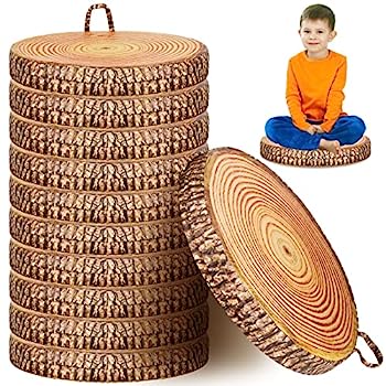 【中古】【輸入品・未使用】12個 15.7インチ 装飾 切り株 座席 フロアクッション 3Dデジタルプリント ラウンドスローピロー 厚さ2インチ 円形 快適 面白い かわいい フロア