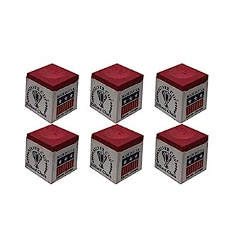 【中古】【輸入品・未使用】シルバーカップ6個セット レッドビリヤードプールキューチョーク