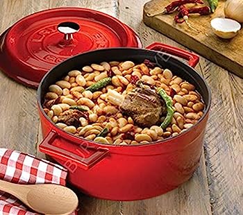 【中古】【インポート品・未当て嵌める】Lava Signature Enameled Cast-Iron Round Dutch Oven - 7 Quart, Cayenne Red by Lava Cookware
