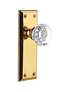 【中古】【輸入品・未使用】Grandeur Fifth Avenueプレートwithシャンボールクリスタルノブ、Passage???2.375インチ、Polished Brass｜スカイマーケットプラス