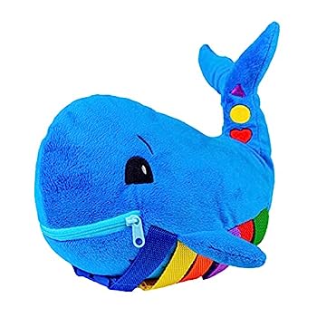 【中古】【輸入品・未使用】BUCKLE TOY クジラの「ブル」 - 幼児初期の基本的な生活スキルを学ぶ 子供の旅行用ぬいぐるみ｜スカイマーケットプラス