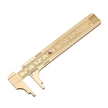 【中古】【輸入品・未使用】Lily's Gift 80mm Handy Sliding Gauge Brass Vernier Caliper Mini Brass Pocket Ruler by Lily's Gift