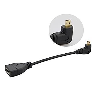 【中古】【輸入品・未使用】Seadream 6インチ 15cm 90度 Micro HDMI 左向き オスからHDMIメスケーブルアダプターコネクター (左-天使)