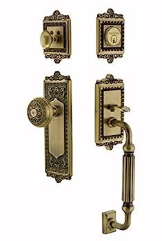 【中古】【輸入品・未使用】Nostalgic Warehouse 719417 エッグアンドダート Fグリップエントリーセット&ノブ バックセット 2.36インチ アンティーク真鍮|スカイマーケットプラス