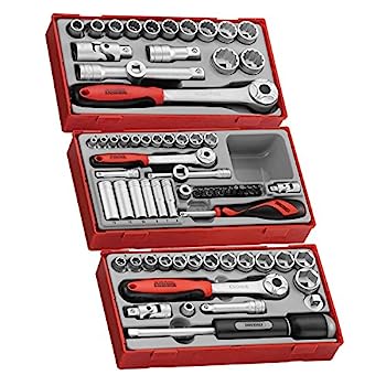 【中古】【インポート品・未当て嵌める】Teng Tools 72天下太平 ミックスドライブソケットセット - TT1218-KIT1 しろがね色