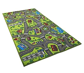 【中古】【インポート品・未当て嵌める】キッズカーペット 掻き鳴らす引っ敷き 引っ敷き シティー耐用年数 - 車や手あそびで遊ぶのに至適 - 安全性のあるに遊ぶ 学ぶ 楽しむ - キッズ もの言う花 お子さん向け仕立て上げる用 その他-キッズ・ベビー・マタニティ