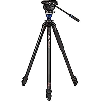 【中古】【輸入品・未使用】Benro A2573F アルミニウムシングルチューブ三脚 S4Pro流体ビデオヘッド付き|スカイマーケットプラス