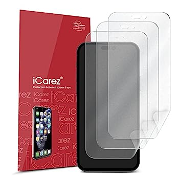 【中古】【輸入品・未使用】iCarez HD アンチグレア マット スクリーンプロテクター iPhone 14 Pro 6.1インチ用 [3枚パック] (ケース対応) プレミアム 気泡なし ヒンジ取り