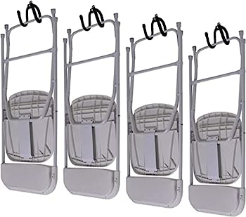 【中古】【輸入品・未使用】AUXPhome 椅子収納ラック 4個パック 壁取り付け 折りたたみ椅子オーガナイザーとハンガー ガレージ収納ツールオーガナイザー ラックツール ガレ|スカイマーケットプラス