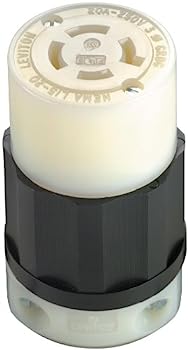【中古】【輸入品・未使用】Leviton 2423 20 Amp, 250 Volt 3-phase, NEMA L15-20R, 3P, 4W, Locking Connector, Industrial Grade, Grounding - Black-White by Leviton