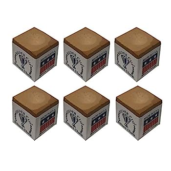 【中古】【輸入品・未使用】(Tan) - Half Dozen Tan Silver Cup Pool Cue Chalk