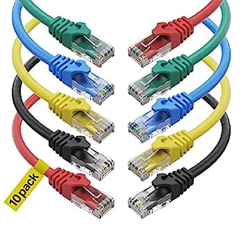 【中古】【輸入品・未使用】CAT 6イーサネットケーブル（1.5フィート）LAN、UTP（0.5 m）CAT 6、RJ 45、ネットワーク、パッチ、インターネットケーブル - 10パック（1.5フィ 15,658円