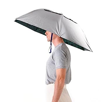 【中古】【輸入品・未使用】Luwint 36 ''直径弾性フィッシングガーデニング折りたたみ傘の帽子のヘッドウェア、シルバー