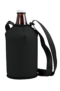 【中古】【輸入品・未使用】(Black) - Coolie Junction Growler Cover Coolie W/strap 1890ml (Black)