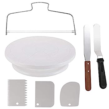【中古】【インポート品・未当てはめる】Cake Decorating Turntable,Thsinde Cake Decorating Supplies With Decorating Comb/Icing Smoother(3pcs),2 Icing Spatula With Sided \u0026 Angle