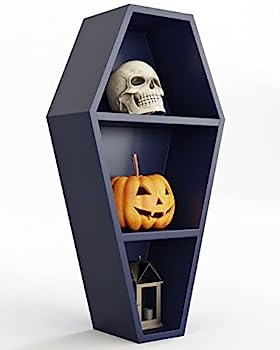 【中古】【輸入品・未使用】Manny's Mysterious Oddities コフィンシェルフ - 不気味なゴシックインテリア - 壁やテーブルトップ用の木製棚 - 高さ14インチ x 幅7インチ