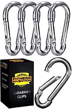 【中古】【輸入品・未使用】Fitness Invention カラビナクリップ5個セット 多目的高耐久カラビナクリップ スナップフッククリップ 3.2インチ カラビナ高耐久 スナップフック