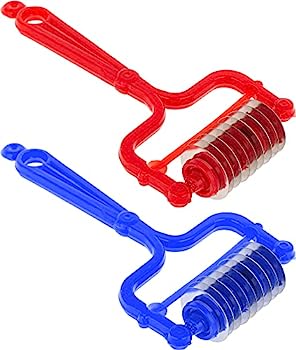 【中古】【輸入品・未使用】ペストリーホイールローラー - 2個パック - ステンレススチール ハンドローリングヌードルメーカー - メタルヌードル生地カッター