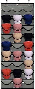 【中古】【輸入品・未使用】27ポケット帽子ラック 野球帽 吊り下げ帽子 オーガナイザー ドア掛けハット 収納オーガナイザー クローゼット壁用 大きなクリアポケット&フック3|スカイマーケットプラス