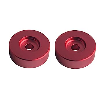 【中古】【輸入品・未使用】DEWHEL アルミニウム 45 RPM アダプター 7インチビニールレコードドーム 45アダプタープレーヤーターンテーブルアクセサリー (2xレッド)