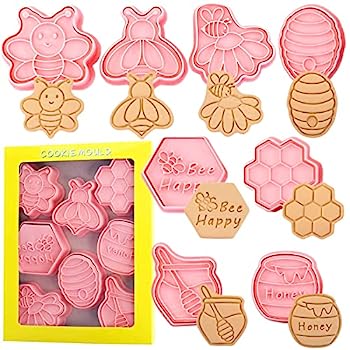 【中古】【輸入品・未使用】Crethinkaty Bee フェスティバルテーマ クッキーカッター - プラスチッククッキースタンプ - 蜂フェスティバルテーマ 楽しいクッキー型 子供用ベ