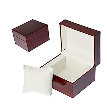【中古】【輸入品・未使用】LETURE 木製シングルウォッチケース 男女兼用 木製腕時計 バングル ギフトボックス 枕付き