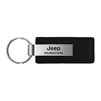 【中古】【輸入品・未使用】Jeep Rubicon ブラックレザーキーホルダー
