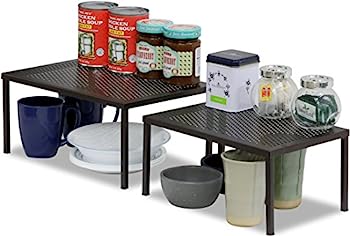 【中古】【輸入品・未使用】(Bronze) - SimpleHoueware Expandable Stackable Kitchen Cabinet and Counter Shelf Organiser, Bronze