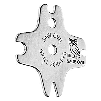 【中古】【インポート品・未当て嵌める】The Sage Owl (ザ サルヴィア オウル) - 火透かし彫り 食べ物屋 スクレーパー - 標準尺度 ステンレス鋼スチール写真