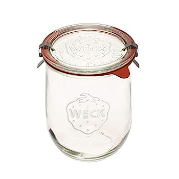 【中古】【輸入品・未使用】Weck チューリップジャー - シングル1リットルジャー