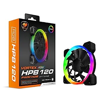 【中古】【輸入品・未使用】Cougar 油圧ボルテックス RGB HPB 120 PWM HDB 120 mm 冷却ファン、5V RGB接続を互換性のあるマザーボードに直接接続するためのアダプター付属。|スカイマーケットプラス