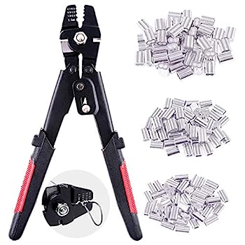 【中古】【輸入品・未使用】Swpeet Profession 最大2.2mm ワイヤーロープ 圧着ツール ワイヤーロープ スワージャー クリンパー フィッシング圧着ツール 3サイズアルミダブル