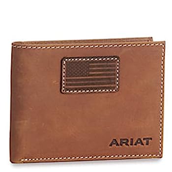 【中古】【輸入品・未使用】Ariat Men's Flag Patch Bifold Wallet
