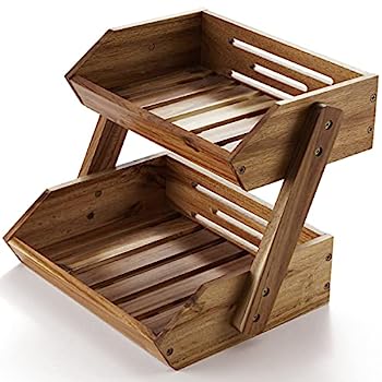 【中古】【輸入品・未使用】フルーツバスケット フルーツボウル 2段フルーツバスケット キッチン用 フルーツスタンド収納ホルダー 高耐久 多目的 大容量 フルーツ 野菜 パン画像