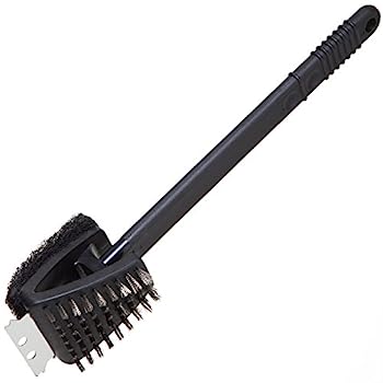 【中古】【輸入品・未使用】Grillmark 3イン1 グリルブラシ ステンレススチール ポリプロピレンハンドル 長さ15インチ