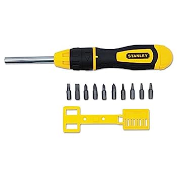 【中古】【輸入品・未使用】Stanley Tools 68010 3インチ マルチビット ラチェットドライバー 10ビット ブラック/イエロー
