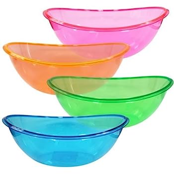 【中古】【輸入品・未使用】Party Dimensionsプラスチックオーバル形ボウル - ネオンカラー4個セット