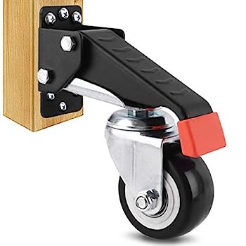 【中古】【輸入品・未使用】SPACEKEEPER 4個 キャスターキット 耐荷重300kg 400kg ワークベンチキャスターキット 高耐久 格納式キャスター ホイール ワークベンチ機械&テー