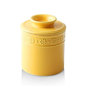 【中古】【インポート品・未当て嵌める】KOOV セラミックバタークロック カウンタ用乳酪GK フレンチバターディッシュ 大静電容量 (黄色)