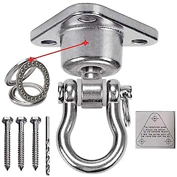 【中古】【輸入品・未使用】9M ステンレススチールハンガー 滑らかなスイングベアリング付き 高耐久 180° + 360°回転スイングフック 耐荷重1500ポンド 遊び場 ヨガ ハンモ 10,175円