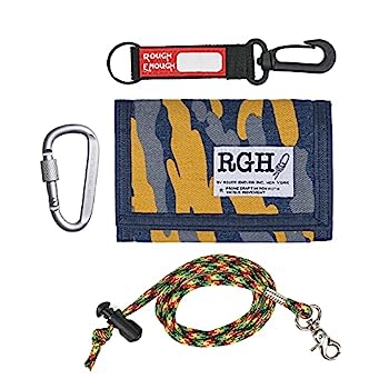 【中古】【輸入品・未使用】Rough Enough ボーイズ 財布 キッズ ティーン ガールズ ネックストラップ付き財布 迷彩 キャンバス カジュアル, デザートカモブルー。, 5 x 3.4｜スカイマーケットプラス