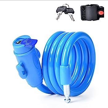 【中古】【輸入品・未使用】自転車ロック 自転車ケーブルロック キー付き バイクキーロック マウントブラケット付き オートバイロック セキュリティレベル1~5 キーとコンビ