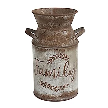 【中古】【インポート品・未当て嵌める】HIDERLYS 高さ7.5in 飾り気の無いなかざり付ける花立て グリーティングと荷縄ひな型 金属元素市乳缶 カントリージャグ リビング御部屋 臥し所 勝手もと用