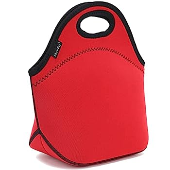 【中古】【輸入品・未使用】FlowFly ネオプレンランチトート 断熱 保温 再利用可能 ランチバッグボックス 男の子/男性用 ジッパー付き (レッド)|スカイマーケットプラス