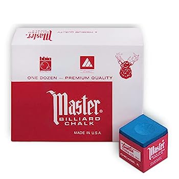 【中古】【輸入品・未使用】Master Billiard チョーク プールキューチョーク プレミアム品質 1ダース 米国製 スカイブルー|スカイマーケットプラス