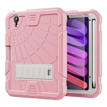 【中古】【インポート品・未当て嵌める】TSQQST iPad Mini 6 入れもの キッズ ガールズ レディース 2021年模範例 | iPad Mini 入れもの 第6時人 ガラススクリーンプロテクター+ペンシルホル