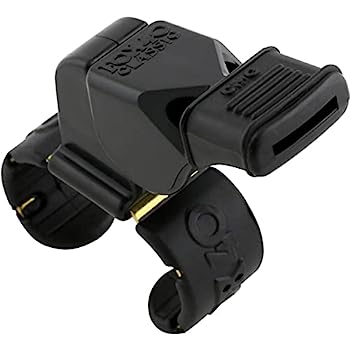 【中古】【インポート品・未当て嵌める】(Black) - Fox 40 Classic CMG Official Finger Grip Whistle